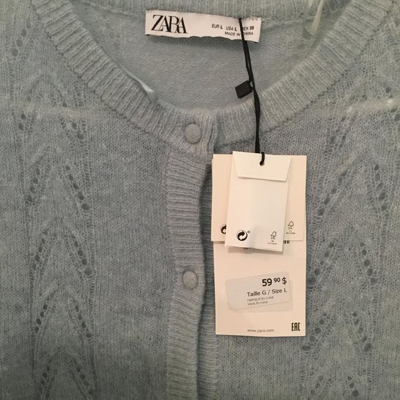 Women's Long Sleeved Cardigan, button up, Size Large - Picture 7 of 8